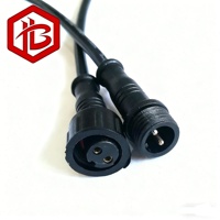 Connecteurs mâles/femelles étanches personnalisables en cuivre avec câble, 2 à 5 broches, 110 V/250 V, pour applications FPC extérieures, 8 mm, 12 mm, 16 mm