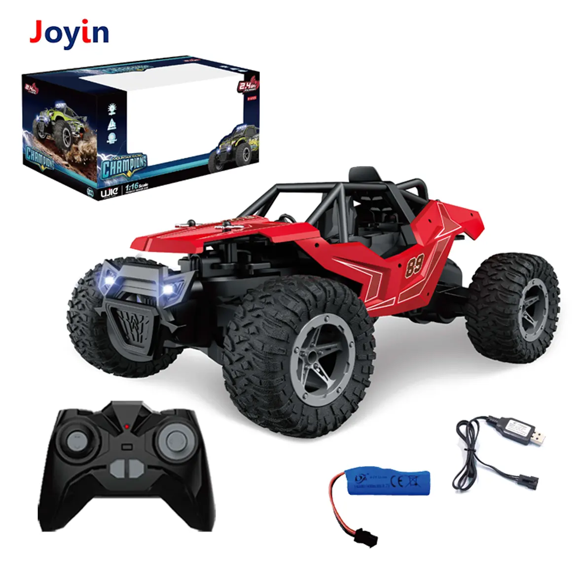 Large Car Toy 2WD 1:16 2.4G Motors Monster Truck Big Thar Toy Kids Remote Control RC Racing Car Off-Road Vehicle