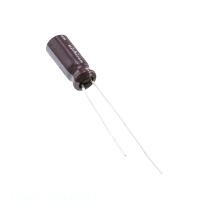 ตัวเก็บประจุแบบ Through Hole ยี่ห้อ Manufacturer Channel รุ่น CAP ALUM 33UF 20% 6.3V RADIAL TH 33 uF UPW0J330MDD1TD - Product Image 1