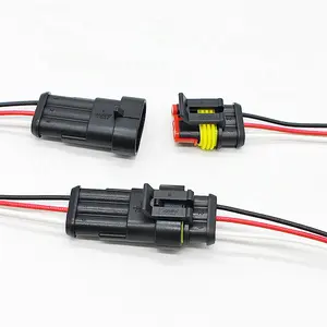 Waterproof Automotive Male Female Electrical Connectors Plug 3-Pin Way With Wire For Car Motorcycle Scooter Marine