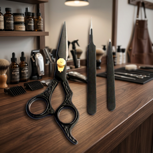 ODONTOMED 2011 Ensemble de ciseaux de coiffure professionnels pour salon de coiffure, lames en acier inoxydable, poignées pour droitiers, kit de coiffure - Product Image 2