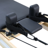 Lit de Pilates Reformer Haut de Gamme pour Studio et Domicile, en Chêne, Réglable