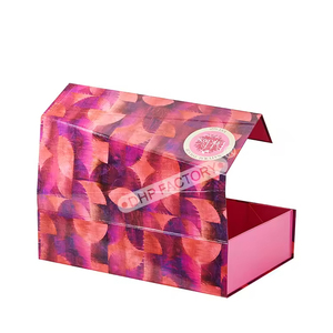 Caja de Regalo Plegable de Papel con Impresión Personalizada, Caja de Embalaje de Lujo con Tapa, Caja Plegable de Alta Calidad con Lazo de Cinta para Zapatos - Product Image 2