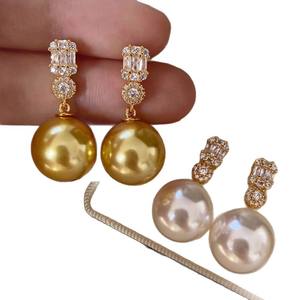 22537 S925 Accesorios de Plata para Perlas DIY, Pendientes Sencillos y Modernos para Mujer con Cuentas Redondas de 9-15mm, Base para Pendientes - Product Image 5