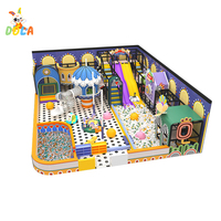 Parque Infantil Interior para Niños, Juego Interior Suave de Plástico con Luces de Colores, Tobogán, Equipo de Juegos para Niños