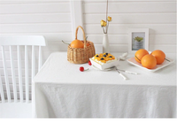 Nappe carrée en pur coton teint uni, style vintage français, avec dentelle blanche, motif jardin, pour le thé de l'après-midi, fabriquée en Chine