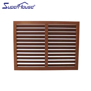 Superhouse Louvered Windows Aluminum Frame Adjustable Glass Louver Windows Aluminium Louvre Shutter Window Manufacturer