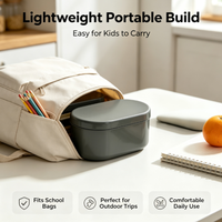 Boîte à lunch pour enfants en plastique PP, portable, préservant la fraîcheur, durable, ensemble de contenants de stockage alimentaire pour la cuisine et la maison