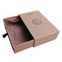 Boîte coulissante rose de luxe au design personnalisé pour extensions de cheveux, en papier gris + carton solide 120 g/m² mat foncé 2 mm