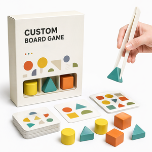 Manufacturer Custom Board <b>Game</b> Vietnam Production Flash Card Sets Sturdy Packaging <b>Box</b> Promotional Plastic Shapes for Kids - Product Image 1