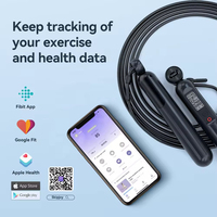 Corde à sauter numérique intelligente sans fil pour le fitness, corde à sauter rapide en PVC et fil avec compteur électronique pour la boxe