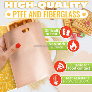 Sacs de cuisson <span class=keywords><strong>en</strong></span> PTFE de qualité alimentaire personnalisables, antiadhésifs, faciles à nettoyer, pochettes à <span class=keywords><strong>pain</strong></span> grillé, pochettes à collation, idéales pour les sandwichs et les grillades - Product Image 2