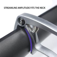 Accordeur de guitare classique en gros du fabricant Clip d'accord en aluminium de style chaud avec fente pour carte pour ukulélé et capo