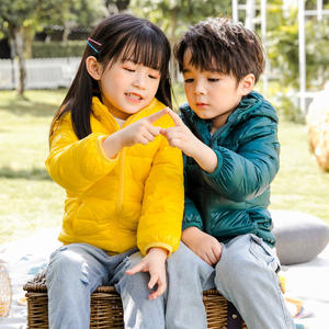 Vêtements d'hiver pour enfants OEM, manteau long pour garçons, vêtements pour filles, col en fausse fourrure, combinaison de neige bleue, parka pour adolescents - Product Image 5