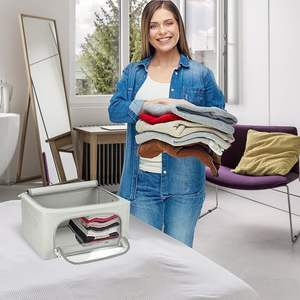 Paquete de 2 Cajas de Almacenamiento Apilables y Plegables, Bolsas Organizadoras de Ropa, Contenedores de Almacenamiento de Tela con Ventana Transparente Grande - Product Image 4