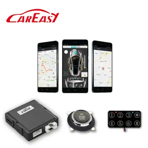 GPS/GSM smartphone car alarm system with push button engine start stop and remote engine starter