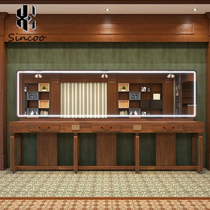 Italy Hot Sale Beauty Salon Wood Styling <b>Mirrors</b> bar <b>Table</b> Wireless Charger Hair Salon Station <b>Mirror</b> Double Sided - Product Image 6