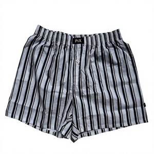 Calzoncillos bóxer de punto a rayas de alta calidad para hombre, ropa interior de algodón transpirable, tiro medio, ajuste activo, uso diario - Product Image 2