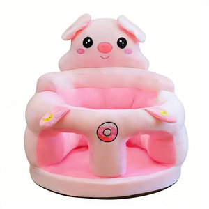 Asiento de aprendizaje personalizado para bebés con forma de cerdo, sofá de peluche para bebés con forma de cerdo, silla de apoyo para sentarse para bebés, asiento de peluche para bebés con forma de cerdo - Product Image 6