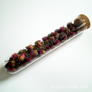 หลอดทดลองแก้วชาดอกไม้เทียนจิง 40x200 มม. โบโรซิลิเกตหนา ทนความร้อน ก้นกลม โปร่งใส - Product Image 3