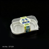 Boîte d'emballage alimentaire carrée en PET transparent de qualité alimentaire, personnalisable, modèle DT-231, épaisseur 1/2/3 mm, pour boulangerie, gâteaux, pain