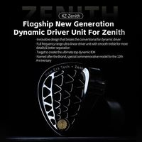 Écouteurs intra-auriculaires KZ Zenith Ultra avec transducteur dynamique linéaire, corps métallique, design creux, pour monitoring DJ, tonalité réglable, filaires, IEM