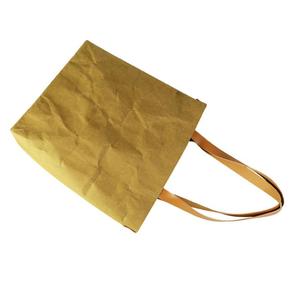 Sac fourre-tout en papier kraft lavable naturel avec motif de lettres Sac à provisions en fibre écologique - Product Image 4