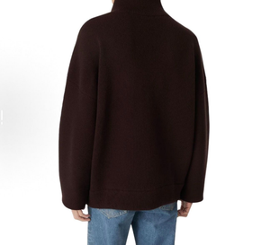 <span class=keywords><strong>Pull</strong></span> surdimensionné personnalisé pour homme, col châle en V, <span class=keywords><strong>pull</strong></span> en tricot d'hiver - Product Image 6