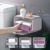 Boîte à papier toilette moderne imperméable en ABS, hôtel, hôpital, salle de bain, cuisine, montage mural, rangement multifonctionnel universel