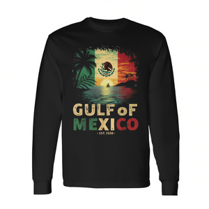 Camiseta vintage de manga larga con bandera del Golfo de México Est 1550 - Product Image 2