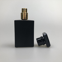 Bouteilles de parfum rétro de luxe Rectangle en verre de luxe vide Vintage 50ml flacon de parfum à vis