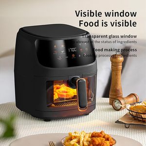 Friteuse à air numérique classique carrée en plastique avec écran tactile, multifonction, pour usage domestique et hôtelier, chauffage à 360 degrés - Product Image 3