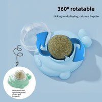 Jouet interactif rotatif à 360° en forme d'OVNI avec boule de menthe à chat pour le nettoyage des dents et la santé digestive des chats - Jouets pour chats - Usine