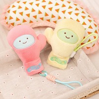 Porte-clés mignon en forme de gant de boxe en peluche, breloque de sac douce de dessin animé, décoration suspendue multicolore pour les enfants, les filles, les accessoires de sac à dos