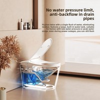 805 P-Trap Siège de toilette intelligent avec bidet intégré, WC intelligent, télécommande automatique incluse, siège chauffant