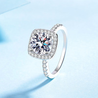 Bagues de fiançailles pour femmes, meilleures bagues de promesse, alliances en argent sterling 925, bague en moissanite 2 carats pour femmes