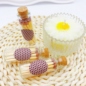 Boîte d'allumettes classique en verre <span class=keywords><strong>bleu</strong></span> clair avec logo personnalisé, cadeau de Noël, allumettes de sécurité colorées longues de type macaron - Product Image 6
