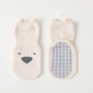 Calcetines de Bebé de Algodón Peinado Transpirables Antideslizantes con Agarres de Silicona y Suelas de Goma, Diseño Lindo de Fábrica - Product Image 4