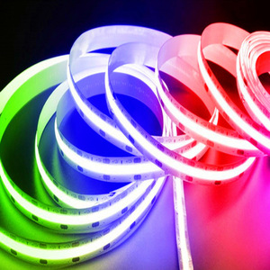 Tùy chỉnh không thấm nước 12V 24V 220V wifi thông minh thay đổi độ sáng linh hoạt màu trắng <span class=keywords><strong>RGB</strong></span> RGBW rgbic COB dẫn dải đèn - Product Image 2