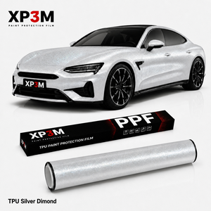 ฟิล์มกันรอยรถยนต์ XP3M TPU สีเงินเพชร ฟิล์ม PPF ซ่อมแซมตัวเองได้ ป้องกันรอยขีดข่วน ป้องกันสีเหลือง - Product Image 1