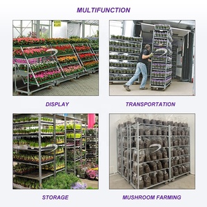 Bastidores de almacenamiento de transporte de jardín de madera contrachapada metálica para Plantas Danesas - Product Image 2