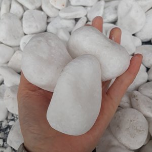 Galets décoratifs d'extérieur, 5 pièces, en pierre blanche neige, pour aménagement paysager de Villa, jardin - Product Image 3