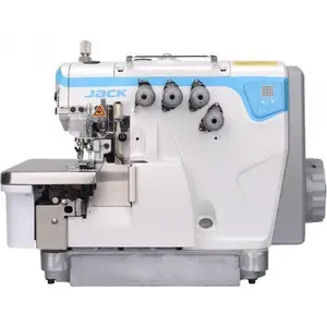 Máquina DE COSER Overlock Industrial Jack E4 de segunda mano, 4 hilos, 5 hilos, máquina de coser Overlock, precio bajo, stock listo