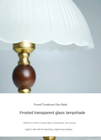 Lampe de chevet/de table LED dimmable blanc chaud, style nordique classique moderne, luxueuse et haut de gamme, alimentée en courant alternatif, veilleuse en verre pour