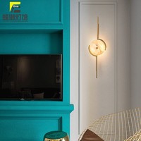 Lampe murale LED en marbre minimaliste postmoderne de luxe pour salon, chambre à coucher, éclairage de chevet