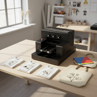 Printer UV Mini A4-Printer Flatbed UV Termurah Terkecil untuk Pencetakan Penutup Ponsel dengan Perangkat Lunak Kepala Cetak L805