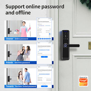 Cerradura Inteligente con Huella Digital y WiFi Tuya, Cerradura <span class=keywords><strong>de</strong></span> Manija Esférica sin Llave para Apartamento, Hogar, Oficina, Hotel, Fácil Instalación - Product Image 6