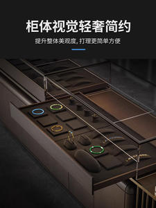 Vitrina Oculta para Joyería con Rieles de Amortiguación Invisibles de Acero Laminado en Frío, Montaje Inferior, Extraíbles para Cocina, Comedor y Exteriores - Product Image 4