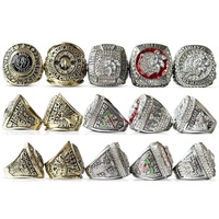 Juego de Anillos de Campeones de Hockey de los Chicago Blackhawks 2010, 2013 y 2015, Joyería Plateada de Moda Hecha de Aleación de Zinc para Fiestas y Regalos