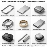 Coque en alliage d'aluminium usinée CNC OEM, anodisation dure multicolore, finition mate texturée, électronique, avec logo personnalisé pour l'usinage